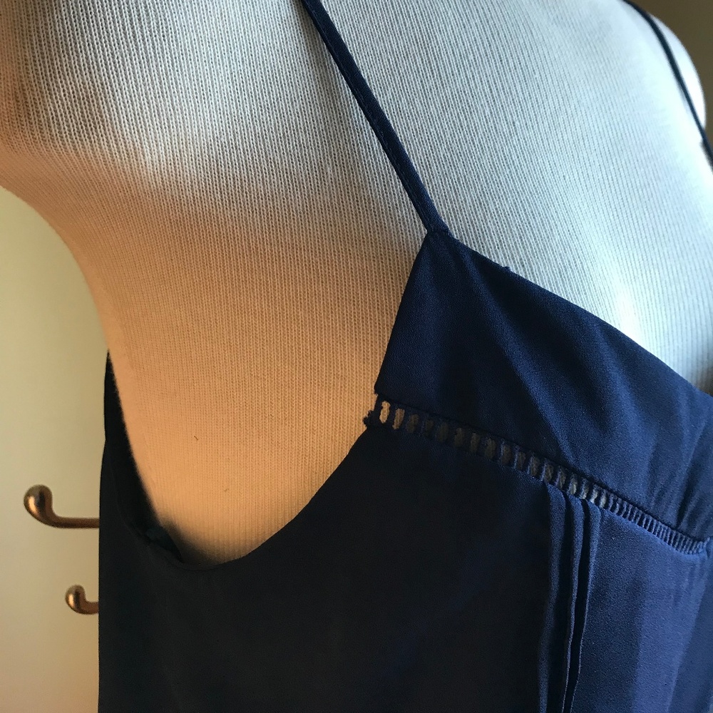 ⚡️SOLD ⚡️  Paper Crane Anthropologie Navy Dress Sz M - Picture 5 of 7